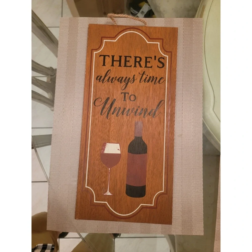 amscan Uwind with Wine Wooden Hanging Sign - 1 pc